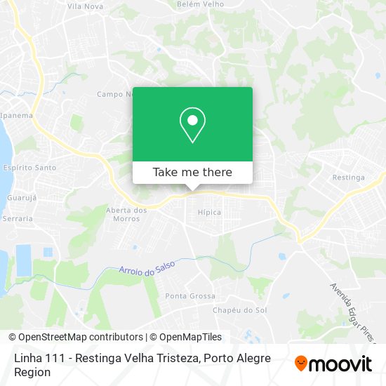 Linha 111 - Restinga Velha Tristeza map