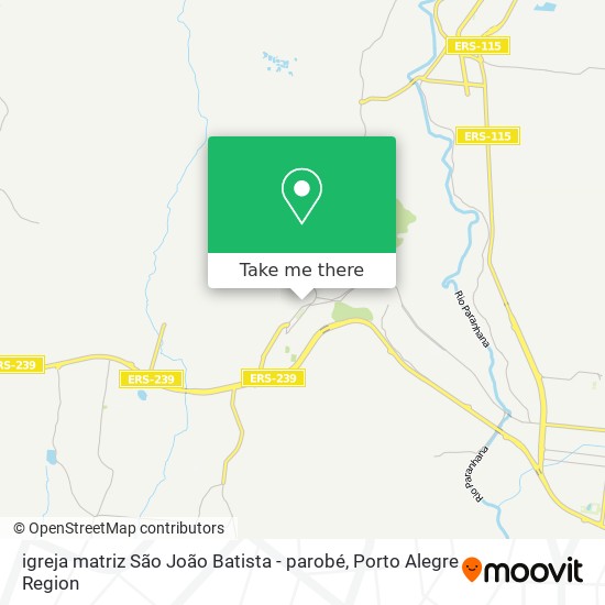 igreja matriz São João Batista - parobé map