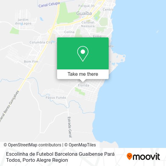 Escolinha de Futebol Barcelona Guaibense Pará Todos map
