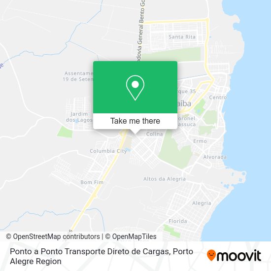 Ponto a Ponto Transporte Direto de Cargas map