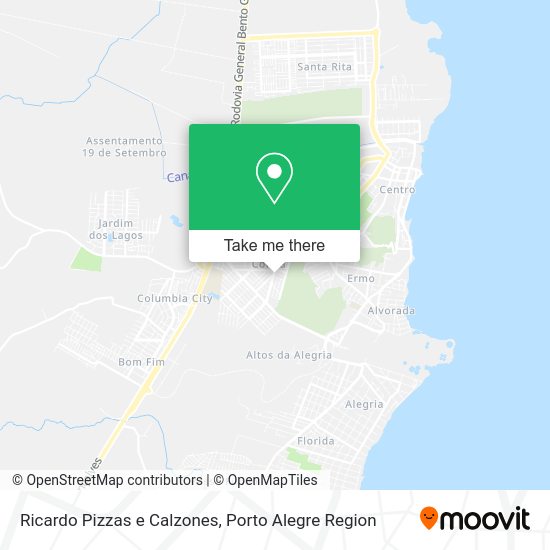 Ricardo Pizzas e Calzones map