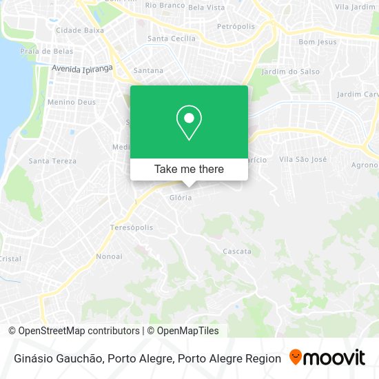 Ginásio Gauchão, Porto Alegre map