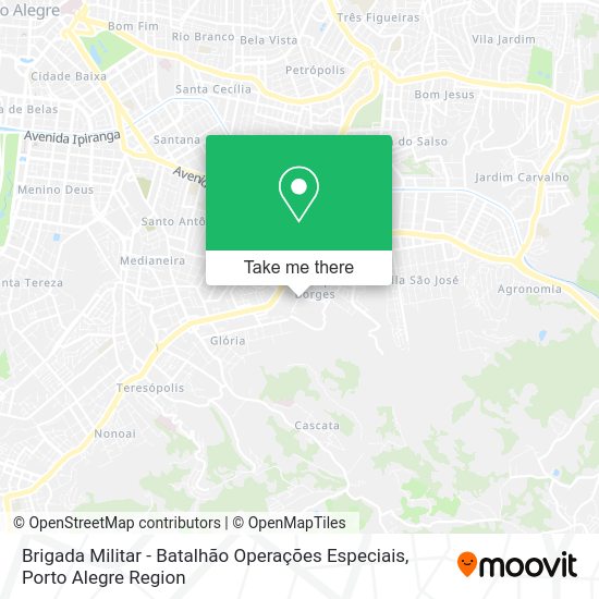 Brigada Militar - Batalhão Operações Especiais map