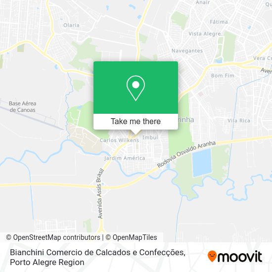 Bianchini Comercio de Calcados e Confecções map