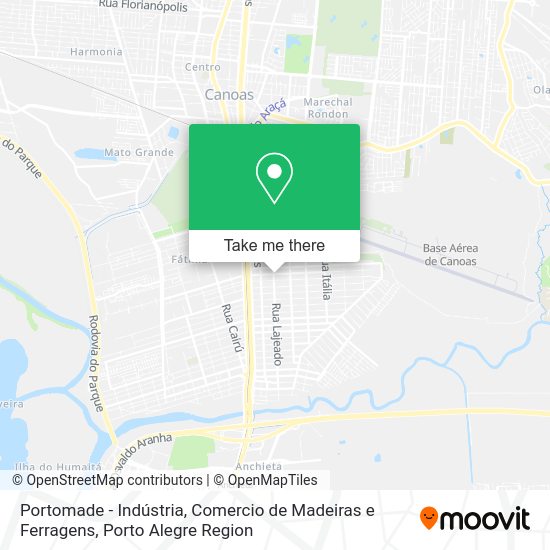 Portomade - Indústria, Comercio de Madeiras e Ferragens map