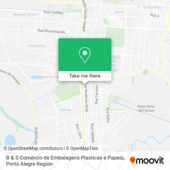 B & S Comércio de Embalagens Plasticas e Papeis map