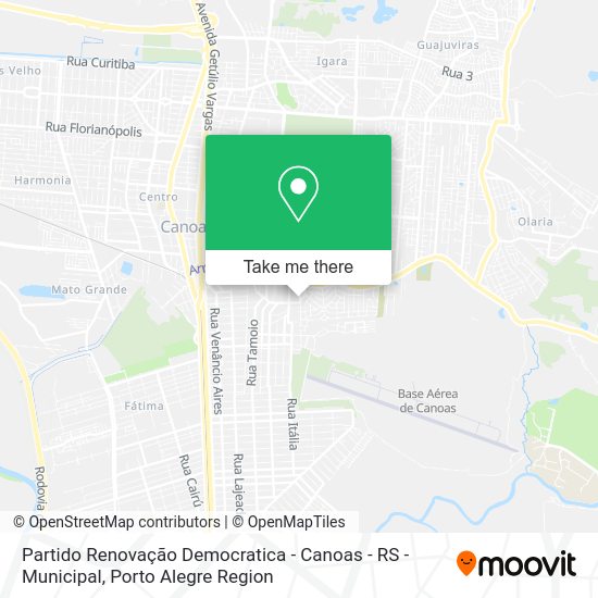 Partido Renovação Democratica - Canoas - RS - Municipal map