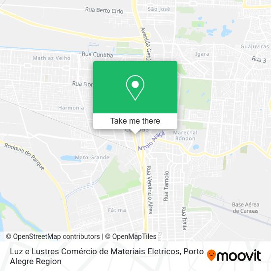 Luz e Lustres Comércio de Materiais Eletricos map