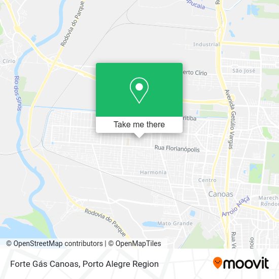 Forte Gás Canoas map