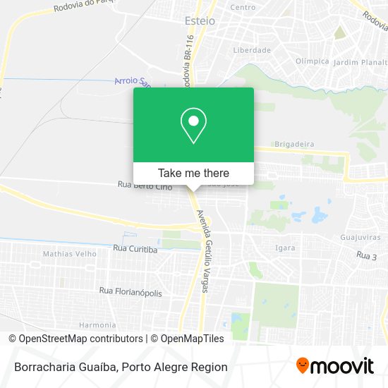 Borracharia Guaíba map