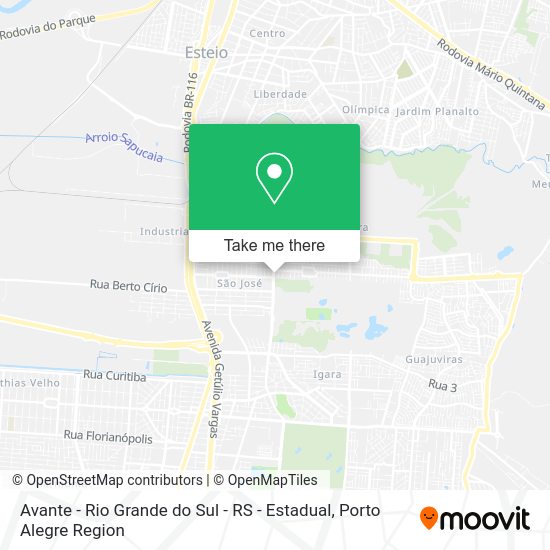 Avante - Rio Grande do Sul - RS - Estadual map