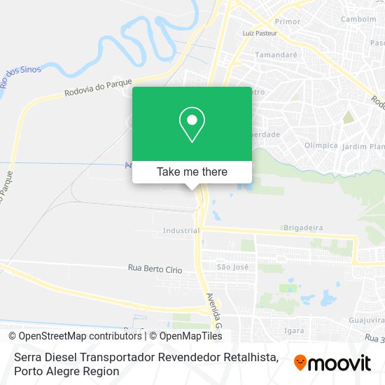 Serra Diesel Transportador Revendedor Retalhista map