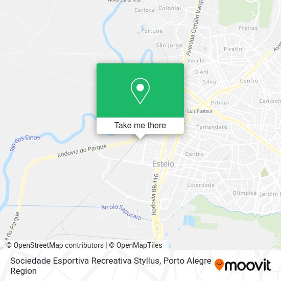 Sociedade Esportiva Recreativa Styllus map