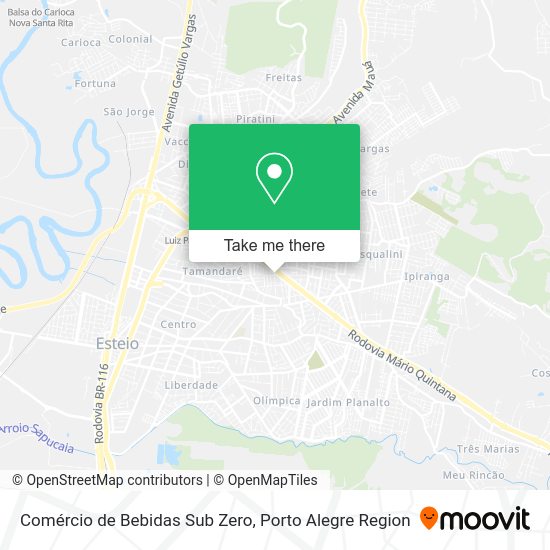 Comércio de Bebidas Sub Zero map
