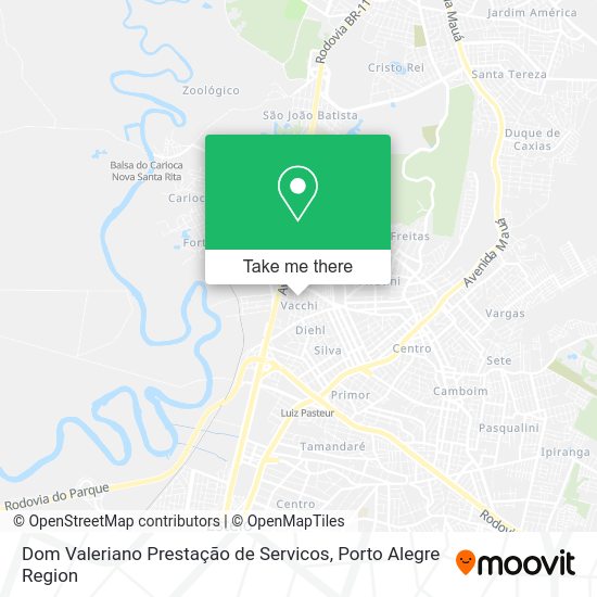 Dom Valeriano Prestação de Servicos map