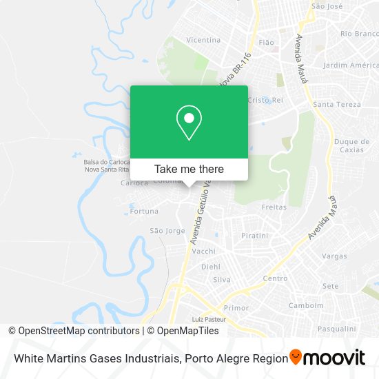 White Martins Gases Industriais map