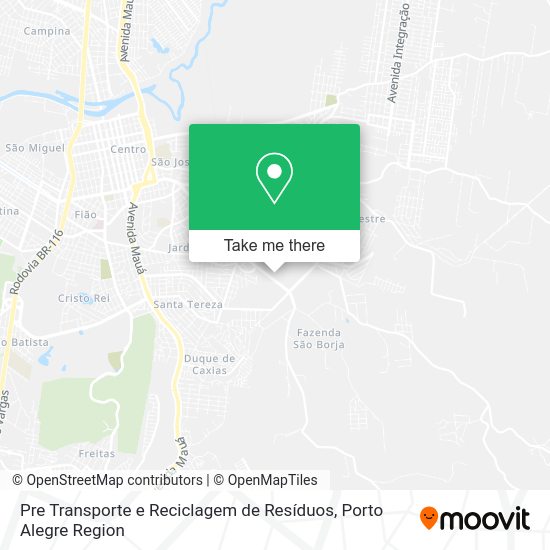 Pre Transporte e Reciclagem de Resíduos map