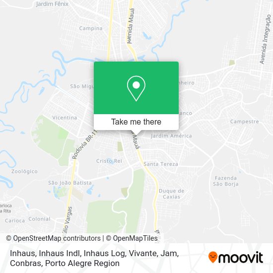 Inhaus, Inhaus Indl, Inhaus Log, Vivante, Jam, Conbras map