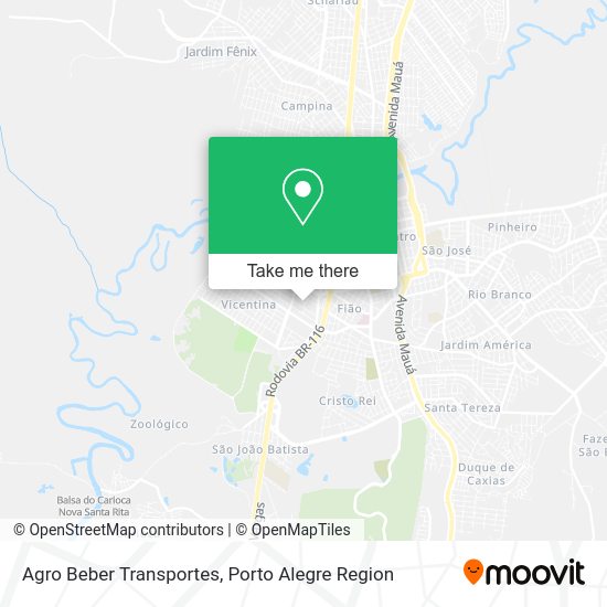 Agro Beber Transportes map