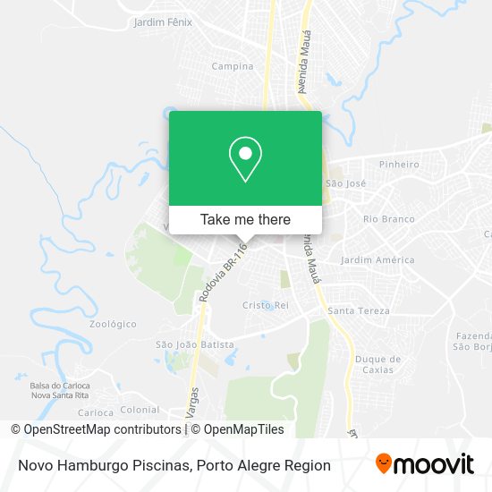 Novo Hamburgo Piscinas map