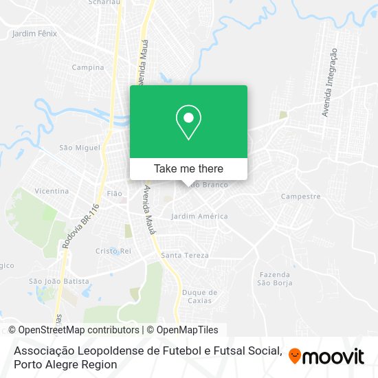 Associação Leopoldense de Futebol e Futsal Social map