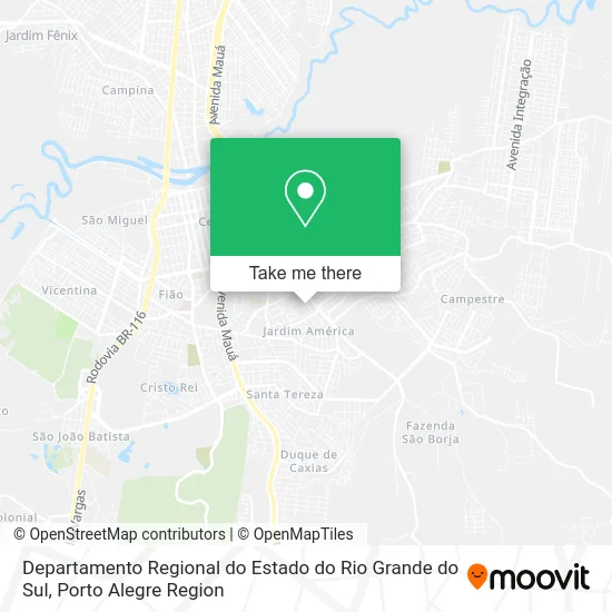 Departamento Regional do Estado do Rio Grande do Sul map