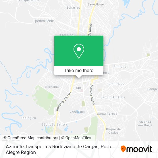 Azimute Transportes Rodoviário de Cargas map