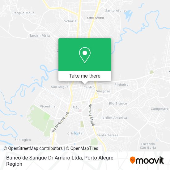 Banco de Sangue Dr Amaro Ltda map