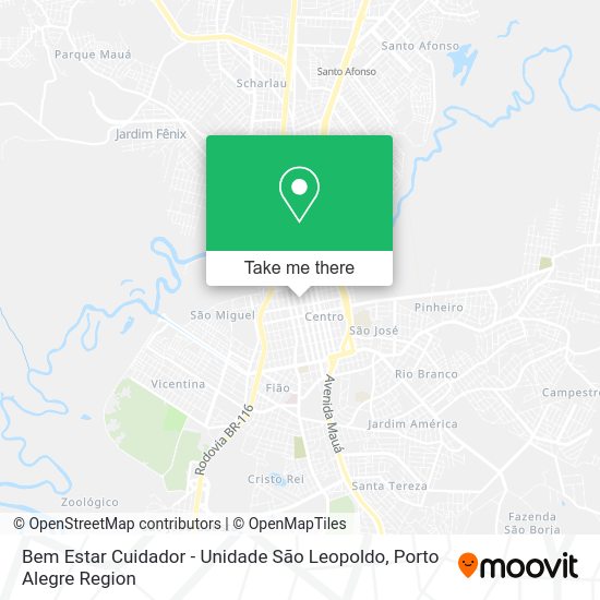 Bem Estar Cuidador - Unidade São Leopoldo map