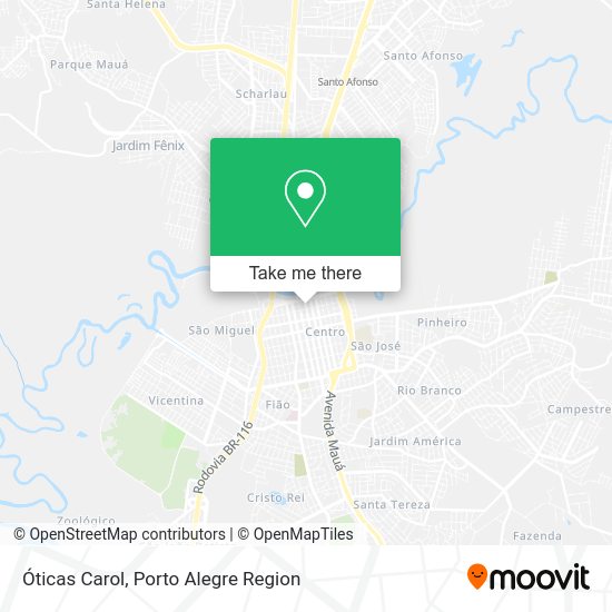 Óticas Carol map