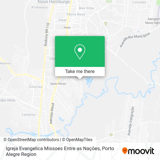 Igreja Evangelica Missoes Entre as Nações map