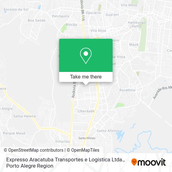 Expresso Aracatuba Transportes e Logística Ltda. map