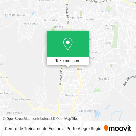 Centro de Treinamento Equipe a map