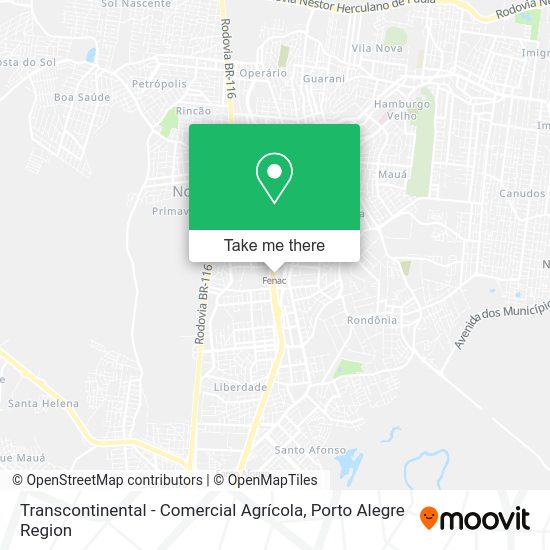 Transcontinental - Comercial Agrícola map
