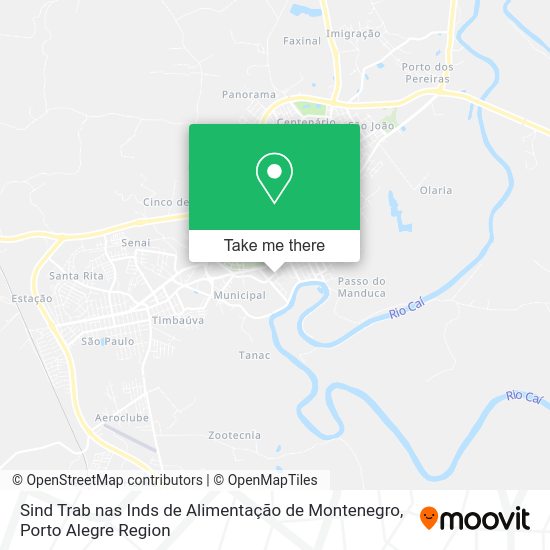 Sind Trab nas Inds de Alimentação de Montenegro map
