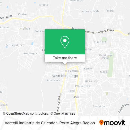Vercelli Indústria de Calcados map