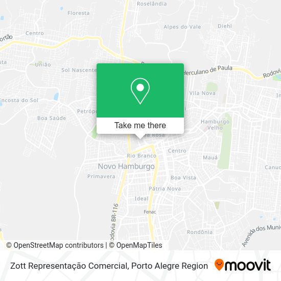 Zott Representação Comercial map