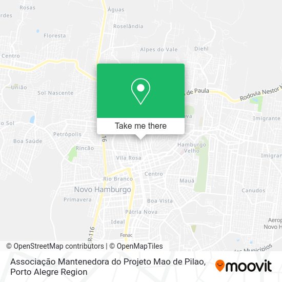 Associação Mantenedora do Projeto Mao de Pilao map