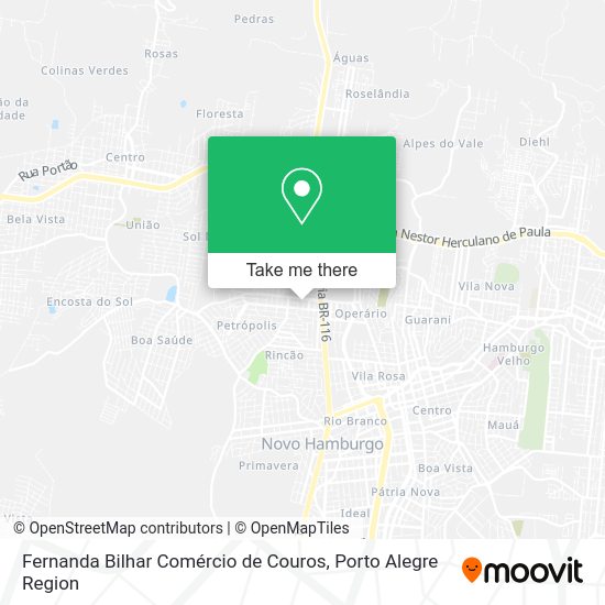 Fernanda Bilhar Comércio de Couros map