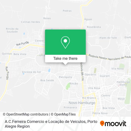 A.C.Ferreira Comercio e Locação de Veiculos map