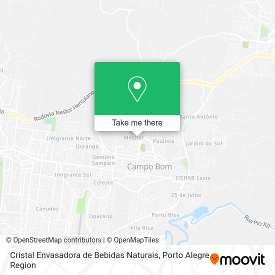 Cristal Envasadora de Bebidas Naturais map
