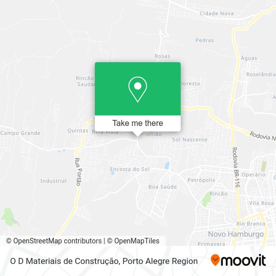 O D Materiais de Construção map