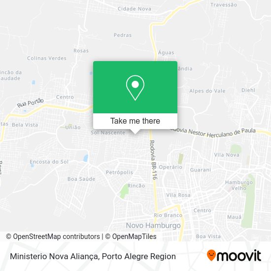 Ministerio Nova Aliança map