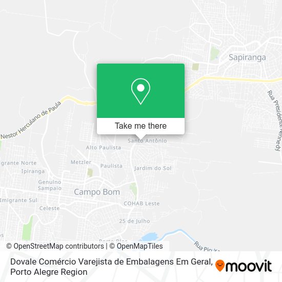 Dovale Comércio Varejista de Embalagens Em Geral map