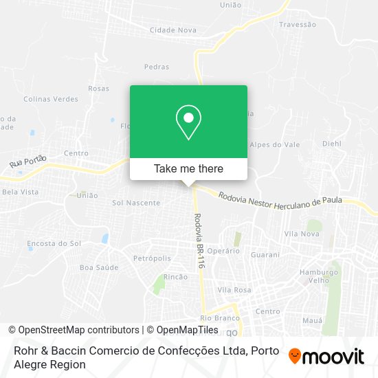 Rohr & Baccin Comercio de Confecções Ltda map