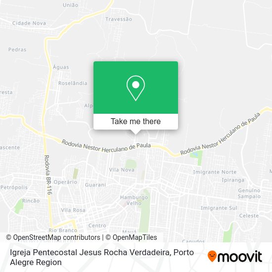 Igreja Pentecostal Jesus Rocha Verdadeira map