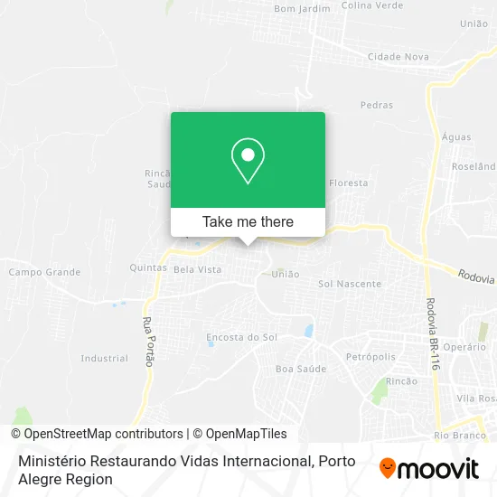 Ministério Restaurando Vidas Internacional map
