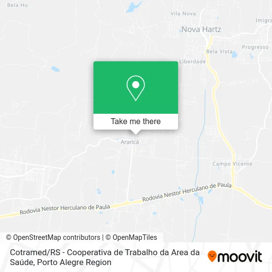Mapa Cotramed / RS - Cooperativa de Trabalho da Area da Saúde