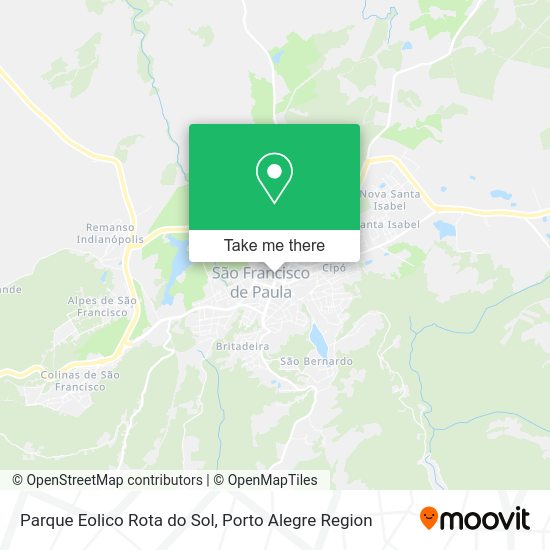 Parque Eolico Rota do Sol map