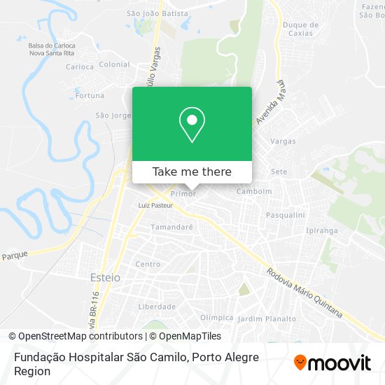 Mapa Fundação Hospitalar São Camilo